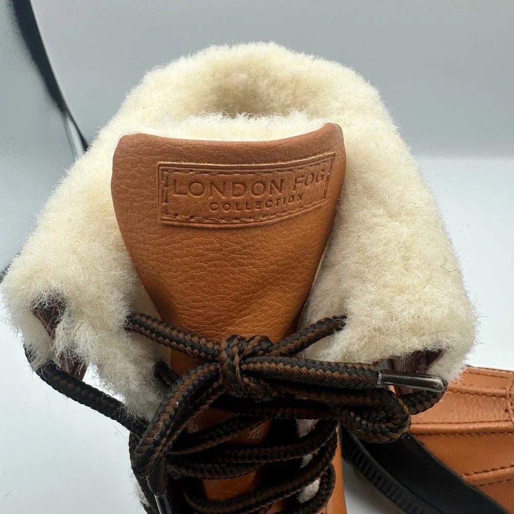 London Fog‎ Collection Mely Winter Boots Women's 6 Duck Brown Faux Fur